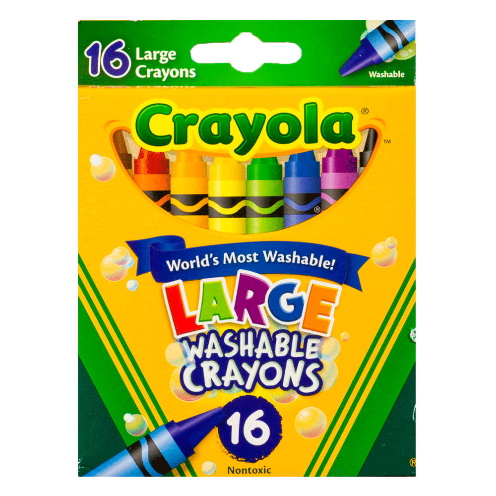 Crayola Crayones Largos Lavables 16 Colores