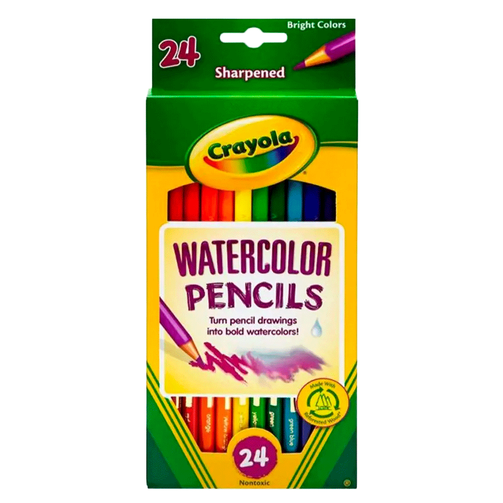 Crayola Lápices Acuareleables de 24 Colores 