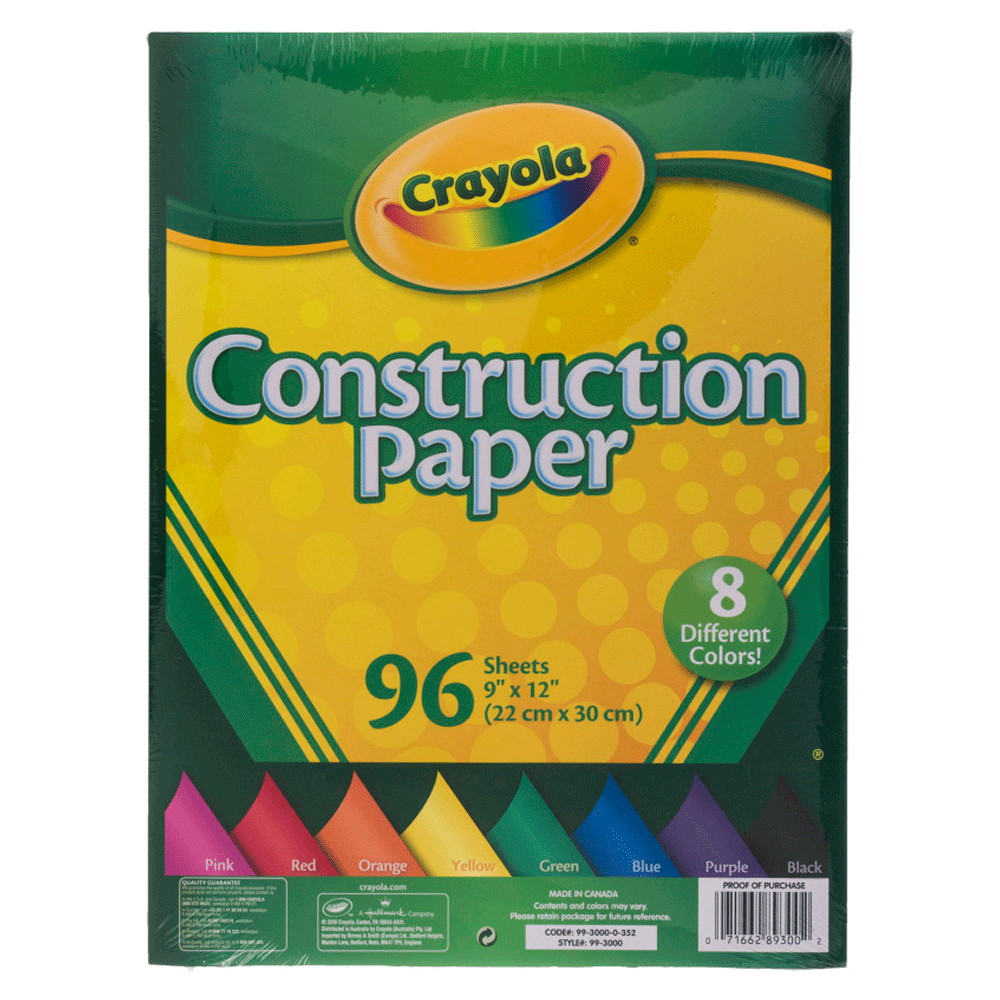 Crayola Papel Construcción 96 Hojas