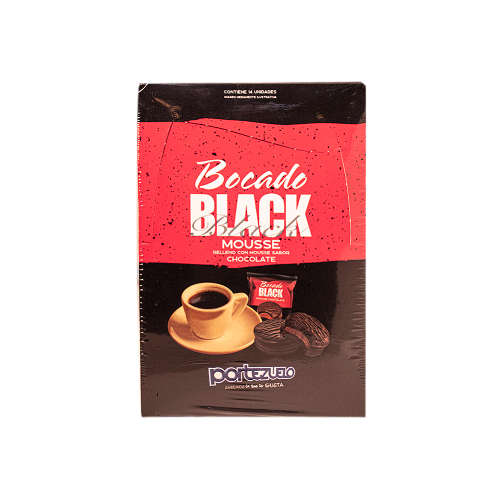 Portezuelo Alfajor Mousse De Chocolate Negro Pack x 14